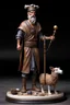 Placeholder: tabletop role-playing miniature of a shepherd wearing ancient minoan clothes in the style of moebius. full body. concept art hyperrealism