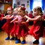 Placeholder: Kindergarten girls perform a group dance