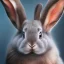 Placeholder: fantasy magic, sharp focus, illustration, highly detailed, digital painting, concept art, art germ and Paul Lewin and Kehinde Wiley, masterpiece silver slolo rabbit, dark blue aye