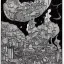 Placeholder: Village in the cosmos in Winsor McCay style and dr seuss style