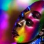 Placeholder: older man, fourty years old, masterpiece, best quality, family of three, ebony skinned, sparkling eyes, fluorescent skin, colorful makeup, afro, highly detailed body, afrofuturism, scifi, sun light, 4K, RAW, depth of field, high contrast, realistic details, 24mm