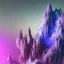 Placeholder: photograph of a (one massive colorful crystal:1.2) growing out of the crystal rocky mountain, (focus on crystal:1.2), 4k, 8k, (highly detailed), ((landscape)),(translucent crystal:1.1), light going trough the crystal, bokeh, chromatic aberration, mountain view, blu sky