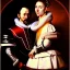 Placeholder: portrait of a men and woman velazquez style