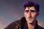 Placeholder: Flynn Rider, Tangled, Facial Hair, brown hair, blue vest, white undershirt