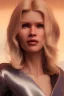 Placeholder: Ultra Realistic retro sci-fi scene, waist up view portrait, blonde woman, sweet young Claudia Schiffer face, perfect iris, glow eyes, makeup. Saturn background, Retro sci-fi style, helmet, tight latex coat, fog, rain, soft color, highly detailed, unreal engine 5, ray tracing, RTX, lumen lighting, ultra detail, volumetric lighting, 3d, finely drawn, high definition, high resolution.