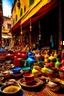 Placeholder: "Experience the rich and vibrant colors of a bustling Moroccan market as you sip on a steaming cup of Karak tea, infused with fragrant spices and served in a traditional glass."