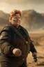 Placeholder: porrait of Erna Solberg making excuses as fat floating harkonen boss on elvated podium in a rocky desert scene from dune, shot on Hasselblad h6d-400c, zeiss prime lens, bokeh like f/0.8, tilt-shift lens 8k, high detail, smooth render, down-light, unreal engine, prize winning