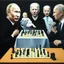 Placeholder: Complex Surgical Instruments crossing over Putin,President Xi jinping,Joe Biden Play Chess with a Newborn Boy,black background,surrealism,minimalism,Painting By Adrian Ghenie,Michelangelo,Rene Magritte,Lucian Freud,Salvador Dali,Pablo Picasso