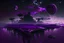 Placeholder: Floating Islands, Dark Purple and Black Night Sky, Stars, Space, Distant Alien Planets, Numerious Islands, Dead Grass, Dense Purple Fog