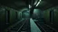 Placeholder: GAME CONCEPT ART .two poin perspective.Station platform and stairs from side .photograph inside of holeInside the old subway tracks, . Low light and closed green moss walls. Like the original design of the game space ,digital art.landscape,far camera old painting,2 Chen and George Hopper, Rembrandt lighting, a dark green color scheme, ethereal light. --ar 13:16 --v 6. 0 metro game