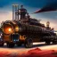 Placeholder: fullbody Drawing of 'sketch of steampunk Vehicles as in the movie mortal engines(2018)',intricate detail,andrea bonelli,Kilian Eng,Ohrai,evan lee,Aleksandr Sidelnikov,KyuYong Eom,three quarters frontal aerial view,toned colors,32k