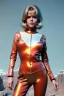 Placeholder: Ultra Realistic retro sci-fi portrait image from 1960, spaceship, sweet young Jane Fonda, tight latex suit, weapon, fighting stance, soft color, highly detailed, unreal engine 5, ray tracing, RTX, lumen lighting, ultra detail, volumetric lighting, 3d, finely drawn, high definition, high resolution.