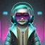 Placeholder: stylized anamorphic Rabbit toddler, smiling, cyberpunk headphone, sunglass, gangsta gold neckless, full body, magenta puffer jacket, manila city backdrop, dramatic lighting, hyper realistic, unreal engine 5, 16k