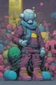 Placeholder: cyberpunk chistmass comic book hero character by kaws