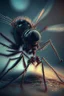 Placeholder: mosquito in microscope, high detail, 8k, cinematic, depth of field, art