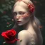 Placeholder: red roses beautiful girl,utra realistic,highly detailed, masterpiece, delicate detailed, sharp focus, insanely detailed, fantasy art, royalistic,elegant, fog, Special Lighting, Vibrant, color Scheme, forest, unreal engine, trending on artstation, ultra photoreal,high chaos --s 700