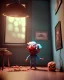 Placeholder: Boy room scene with color hair monster, Steven Spielberg style, realistic photo, sweet, concept art, smooth, unreal engine 5, god lights, ray tracing, RTX, lumen lighting, ultra detail, volumetric lighting, 3d.