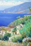 Placeholder: Greece landscape oil painting, detailed Claude Monet, detailed