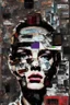 Placeholder: Ultra detailed medium portrait painting of anxiety , torn up collage of clippings, broken circuitry background, matrix effects, punk visual art, punk art aesthetic, graffiti art, pop surrealism, collage art, cluttered paint glitches