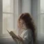 Placeholder: Study girl, curl hair read a book in by the window, ultra detail, real photo realistic, unreal engine, cinematic lighting --ar 1:1 creative