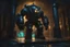 Placeholder: Big Daddy in bioshock model with 8k solo leveling shadow artstyle, venom them, Underwater, neon water, full body, intricate details, highly detailed, high details, detailed portrait, masterpiece,ultra detailed, ultra quality