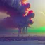 Placeholder: garbage dump, smoke plumes, clouds, smog, city scape with pollution, double exposure photography, colourful nature, clean sharp focus, on white background, Fractal Geometry buildings, sacred geometry