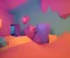 Placeholder: background simple colorful 3d geometric installation graphics