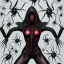 Placeholder: This spider woman is a formidable sight to behold, with the body of a human woman and the head and legs of a spider. She is dressed in a sleek black and red leather suit, with a hood that covers her spider head. Her skin is covered in shimmering black scales, and her eyes glow a bright, otherworldly green. She is fast and agile, able to climb walls and ceilings with ease. She has venomous fangs and sharp claws, and she can spin webs of magical energy to ensnare her enemies. She is intelligent an