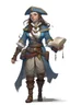 Placeholder: young female air genasi pirate cleric dnd