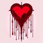 Placeholder: A simple line drawing of a heart dripping with blood