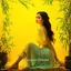 Placeholder: A mysterious and romantic photo quality artwork as cover art for a song with the title "do not disturb" , yellow oriental vibes