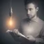 Placeholder: A person holding a pen and paper, with a lightbulb above their head