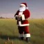 Placeholder: franz frazetta styl,santa claus in the middle of the corn field