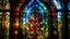 Placeholder: stained glass window, relaxation, luxury, dream world, calm beauty, symmetry, fantasy world, magic, beautiful composition, exquisite detail, 80mm lens