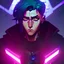 Placeholder: cyberpunk heaven, comic book style, mixtape art, album cover, amplifier, music, neon