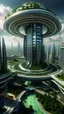 Placeholder: fuuturistic megapolis with center