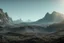 Placeholder: Epic mountain landscape, planet in the horizon