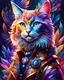 Placeholder: Full body Beautiful anthropomorphic cat colorful art conceptual, amazing artwork, hyper detailed, ultra maximalist quality, 12k