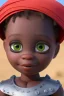 Placeholder: african baby head portrait, warrior costume, 3d, village, robot, fetus, 8k quality