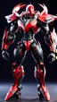 Placeholder: big venom robot with red and black color schemes, in the style of fairy academia, hard-edge style, agfa vista, dynamic pose, oshare kei, hurufiyya, rtx, close picture, intricate details, highly detailed, high details, detailed portrait, masterpiece,ultra detailed, ultra quality