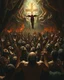 Placeholder: Bosch painting style, nightmare , a lot of sinners people suffering in hell crying for mercy and forgiveness begging for mercy looking up with hands up like praying, dramatic, great quality picture with cinematic scenes
