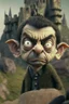 Placeholder: mr bean as goblin kid is stone castle, 4 k, trending art, depth of field