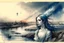 Placeholder: watercolor draw ,colorize, white background, Trending on Artstation, {creative commons}, fanart, AIart, by Charlie Bowater, Illustration