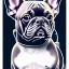 Placeholder: french bulldog from the future a detailed illustration of a french bulldog, phoenix bird wallpaper, luminescent body, full body, symmetrical body, realistic, glowing muscles, sharp focus, meticulously detailed, soft evening sky, 64k