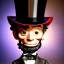 Placeholder: pixar style cute abe lincoln with stovepipe hat