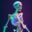 Placeholder: iridescent skeleton