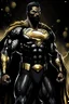 Placeholder: black and gold superman mixed with thor