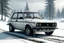 Placeholder: рисунок Lada белая трехдверная нива ваз 21214 в расцветке дрифт initial d зимой снег