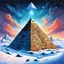 Placeholder: Winter is Coming, ➛, foor pyramid, Tanguy, surrealism, colorful.