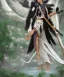 Placeholder: chaman, male native american, mature, long black hair, black coat like wings